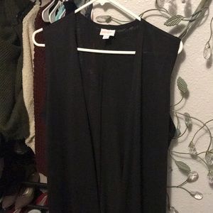 LuLaRoe Size Large Sleeveless Black Joy Vest